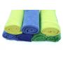 Microfiber Bath/Face Towel with Gride Mesh& Weft Knitting