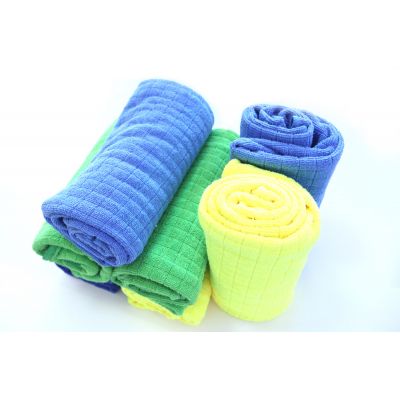 Microfiber Bath/Face Towel with Gride Mesh& Weft Knitting